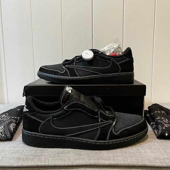Travis Scott Black Phantom Air Jordan 1 Low OG SP - Picture 1 of 8